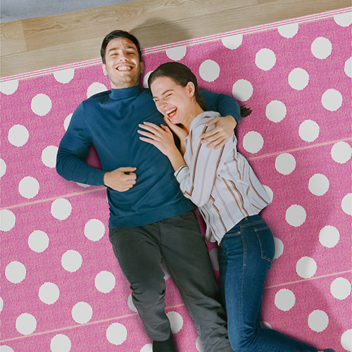 Couple on Polka Dots Mat - Shradha Mats