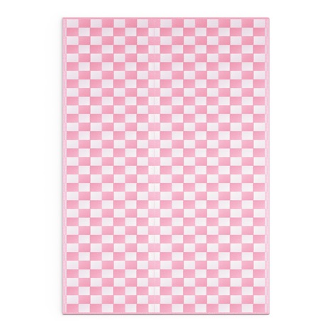 Baby Pink Checkered Mat - Shradha Mats
