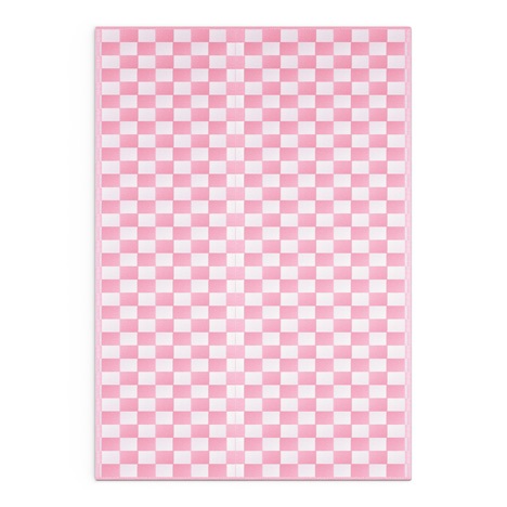 Baby Pink Checkered Mat - Shradha Mats