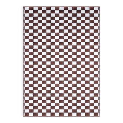 Brown Checkered Mat - Shradha Mats