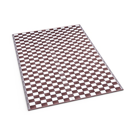 Brown Checkered Mat - Shradha Mats