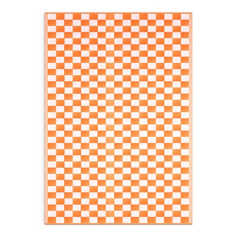 Orange Checkered Mat - Shradha Mats