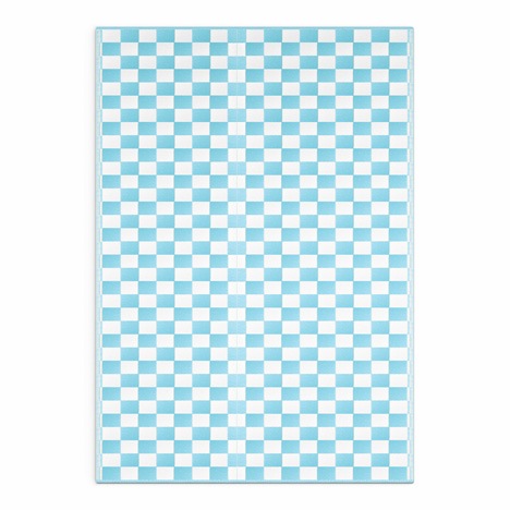 Sky Blue Checkered Mat - Shradha Mats