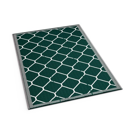 Bottle Green Honeycomb Mat - Shradha Mats