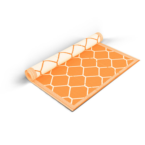 Orange Honeycomb Mat - Shradha Mats