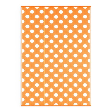 Orange Polka Dots Mat - Shradha Mats