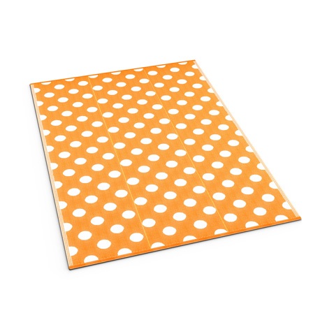 Orange Polka Dots Mat - Shradha Mats