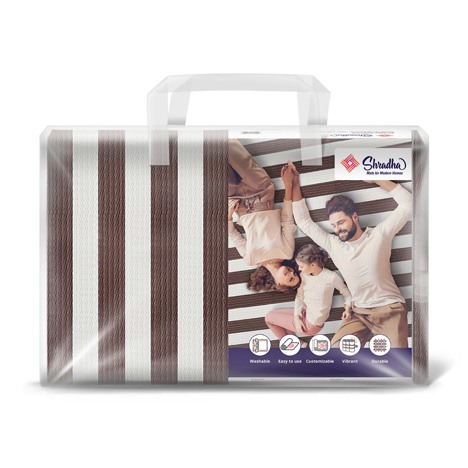 Brown Stripes Mat - Shradha Mats